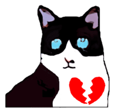 The funny stray cat (English version) sticker #3117393