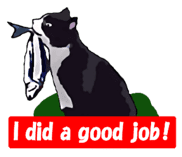 The funny stray cat (English version) sticker #3117411
