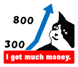 The funny stray cat (English version) sticker #3117418