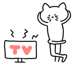 A cat enters. sticker #3117956