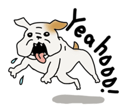 An ugly and cute(kawaii) dog sticker #3118427