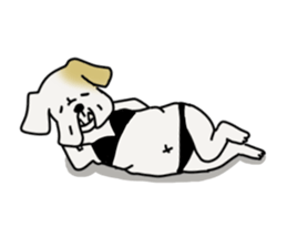 An ugly and cute(kawaii) dog sticker #3118429