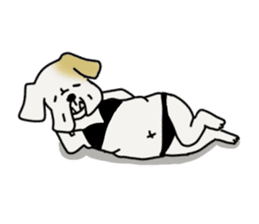 An ugly and cute(kawaii) dog sticker #3118429