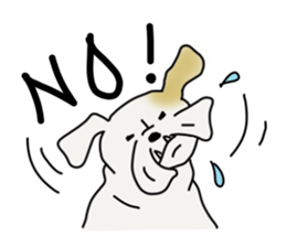 An ugly and cute(kawaii) dog sticker #3118432