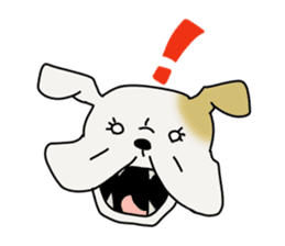 An ugly and cute(kawaii) dog sticker #3118439