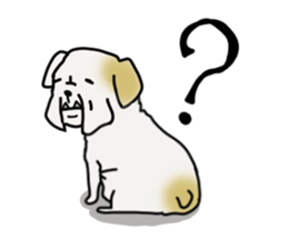 An ugly and cute(kawaii) dog sticker #3118440