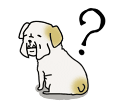 An ugly and cute(kawaii) dog sticker #3118440