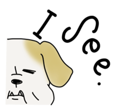 An ugly and cute(kawaii) dog sticker #3118441