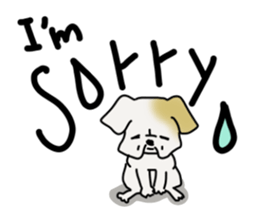 An ugly and cute(kawaii) dog sticker #3118442