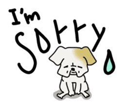 An ugly and cute(kawaii) dog sticker #3118442