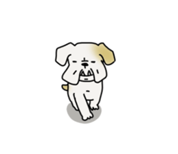 An ugly and cute(kawaii) dog sticker #3118443