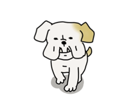An ugly and cute(kawaii) dog sticker #3118444
