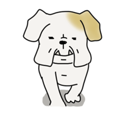 An ugly and cute(kawaii) dog sticker #3118445
