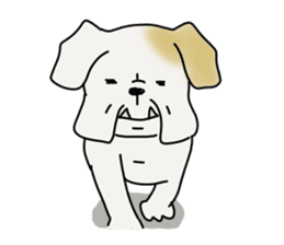 An ugly and cute(kawaii) dog sticker #3118445