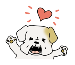 An ugly and cute(kawaii) dog sticker #3118448