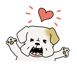 An ugly and cute(kawaii) dog sticker #3118448