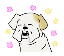 An ugly and cute(kawaii) dog sticker #3118454