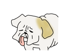 An ugly and cute(kawaii) dog sticker #3118460