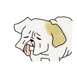 An ugly and cute(kawaii) dog sticker #3118460