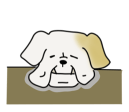 An ugly and cute(kawaii) dog sticker #3118461