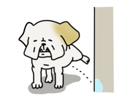 An ugly and cute(kawaii) dog sticker #3118462