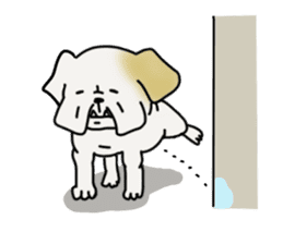 An ugly and cute(kawaii) dog sticker #3118462