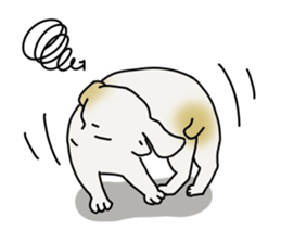 An ugly and cute(kawaii) dog sticker #3118463