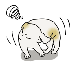 An ugly and cute(kawaii) dog sticker #3118463