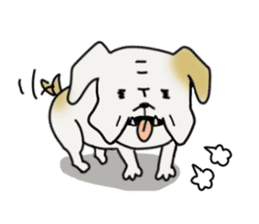 An ugly and cute(kawaii) dog sticker #3118464