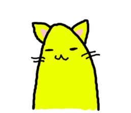 Funny yellow cat sticker #3118892