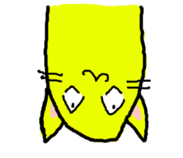 Funny yellow cat sticker #3118900