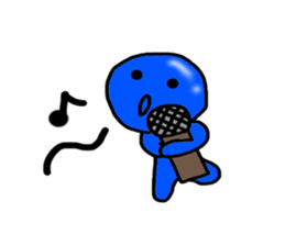 blueblue man sticker #3118998