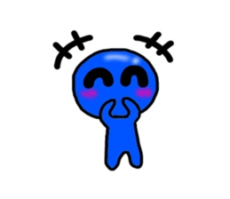 blueblue man sticker #3119005