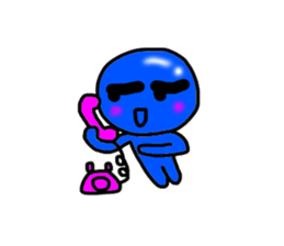 blueblue man sticker #3119009
