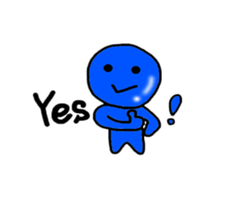 blueblue man sticker #3119016