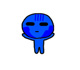blueblue man sticker #3119018