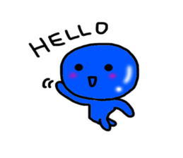 blueblue man sticker #3119020