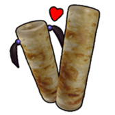 a tube shaped fish paste cake. sticker #3119228