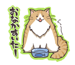 long hair cats sticker #3119508