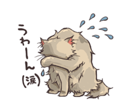 long hair cats sticker #3119530