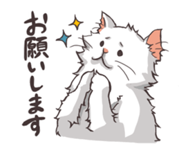 long hair cats sticker #3119538