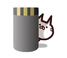 Unrestrained white cat sticker #3120067