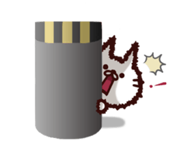 Unrestrained white cat sticker #3120068