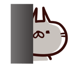 Unrestrained white cat sticker #3120069