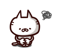 Unrestrained white cat sticker #3120079