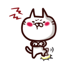 Unrestrained white cat sticker #3120099