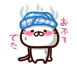 Unrestrained white cat sticker #3120104