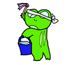 Frog pool sticker #3120375