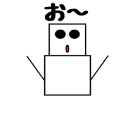 Square snowman sticker #3121068