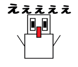 Square snowman sticker #3121076